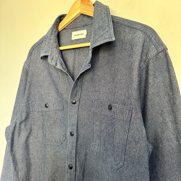 Taylor Stitch Utility Button-Up Shirt Jacket Denim Organic Cotton - Picture 6 of 13